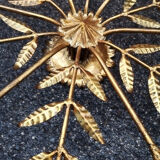 Golden wrought iron lamp