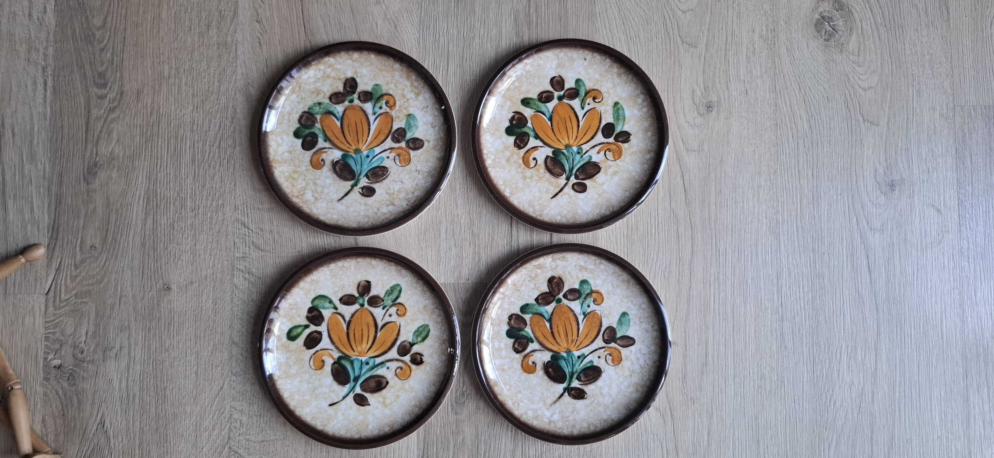 Set of 4 dessert plates Corfu Boch 1966
