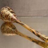 Soliflore vase in tinted glass with marbled decoration Murano Venice