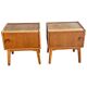 Set of 2 Danish oak bedside tables, 1940s