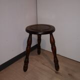 Breton oak stool 1940-1950 large model