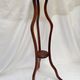 Round tripod wooden table with double size tray