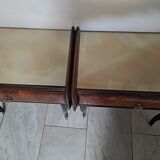 Pair of Mcm italian bedside units tables 1950s