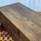 18th-century Breton chestnut bank bench