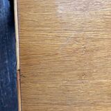 Side table provence 1960 in rattan and plyvood on wheels