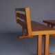 Pair of vintage scandinavian pine benches, 1970s
