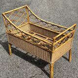 Rattan and wicker baby/child bed