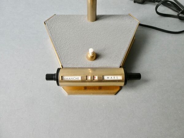 Lampe de bureau avec calendrier années 60
