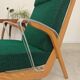 Paire de fauteuils ULUV bois et tissu vert bouclette