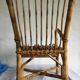 Vintage wicker and rattan children's armchair