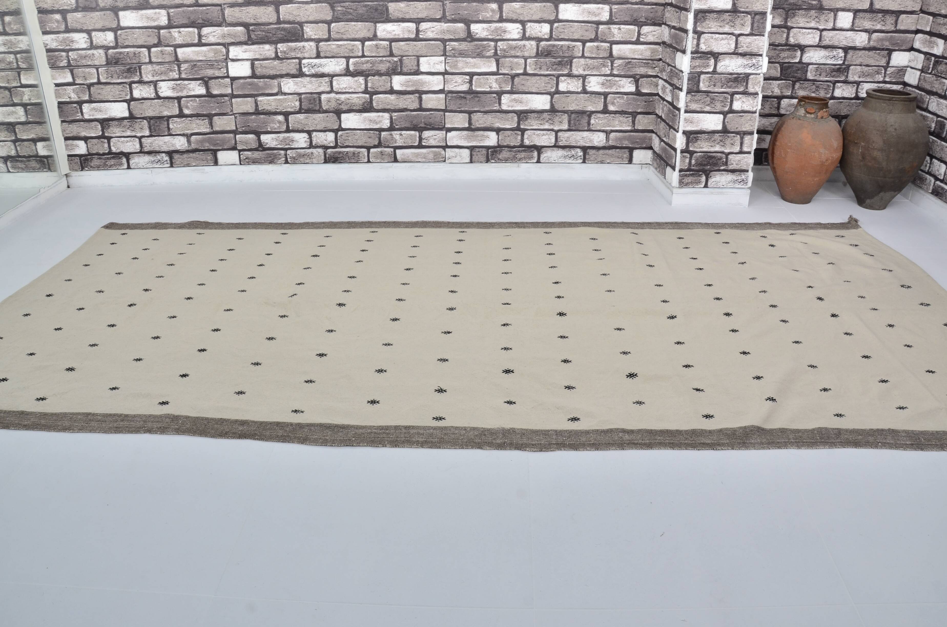 Turkish Handwoven Neutral Rug sku 3054