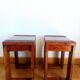 Pair of exotic wood bedside tables