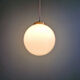 Art Deco suspension in white opaline and brass