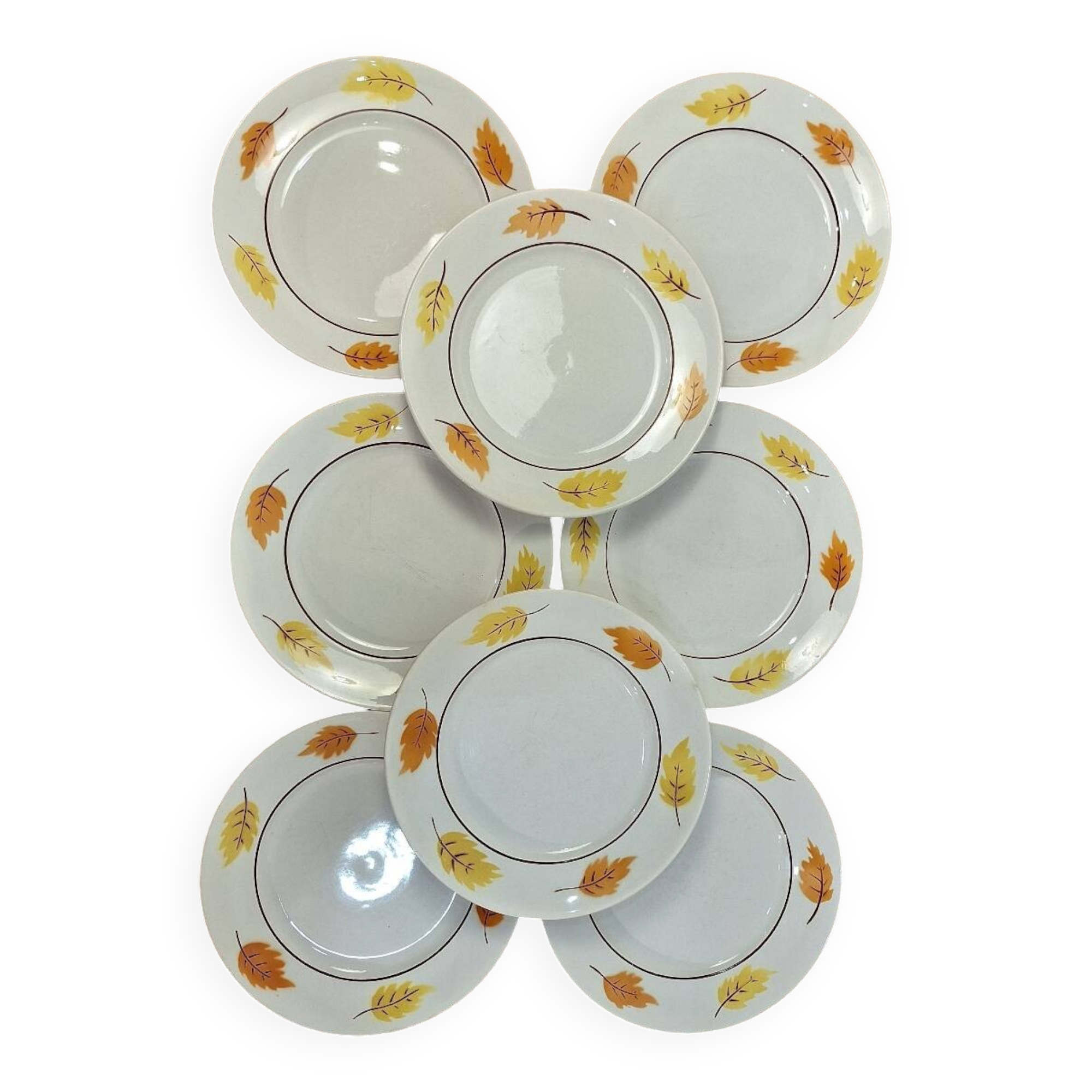 Set of Moulin des Loups autumn soup plates