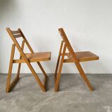 70s beech folding chairs