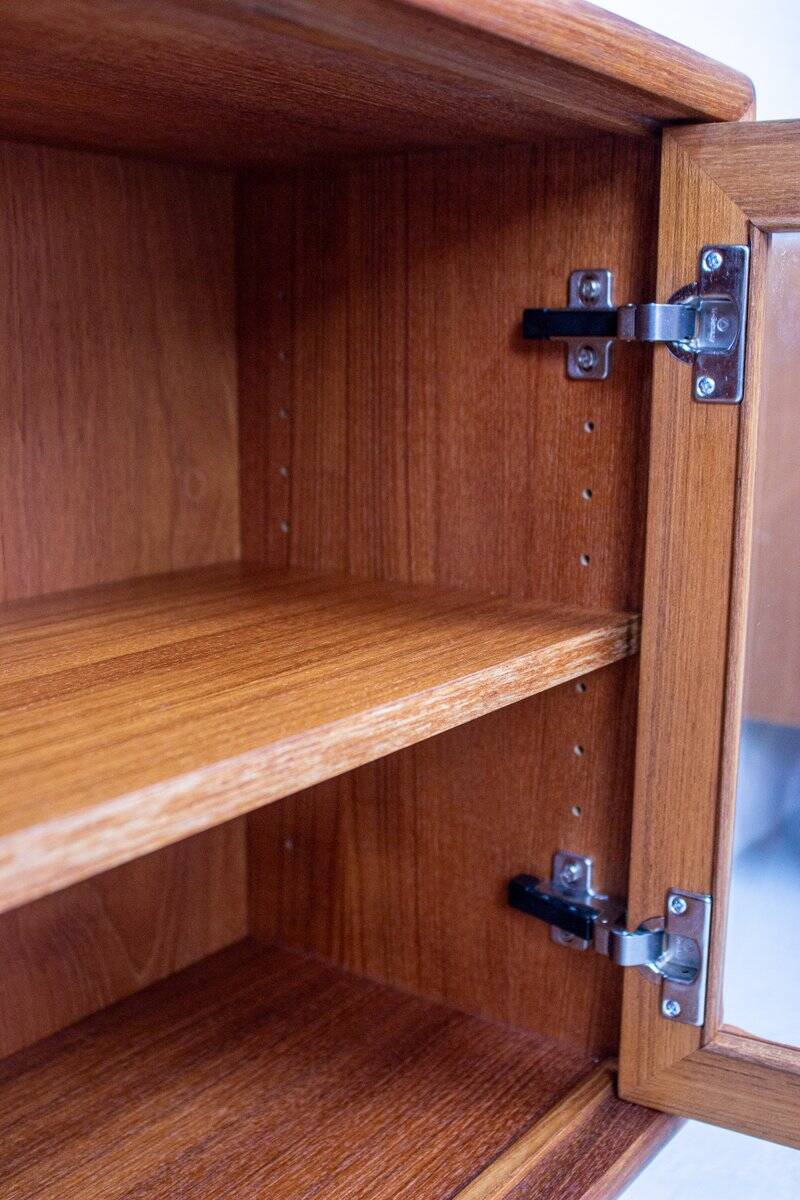 Vintage Teak Display Cabinet, Denmark, 1980s