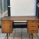 Vintage mid century modern oak desk