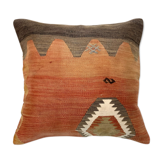 Vintage turkish kilim cushion cover 55x55 cm