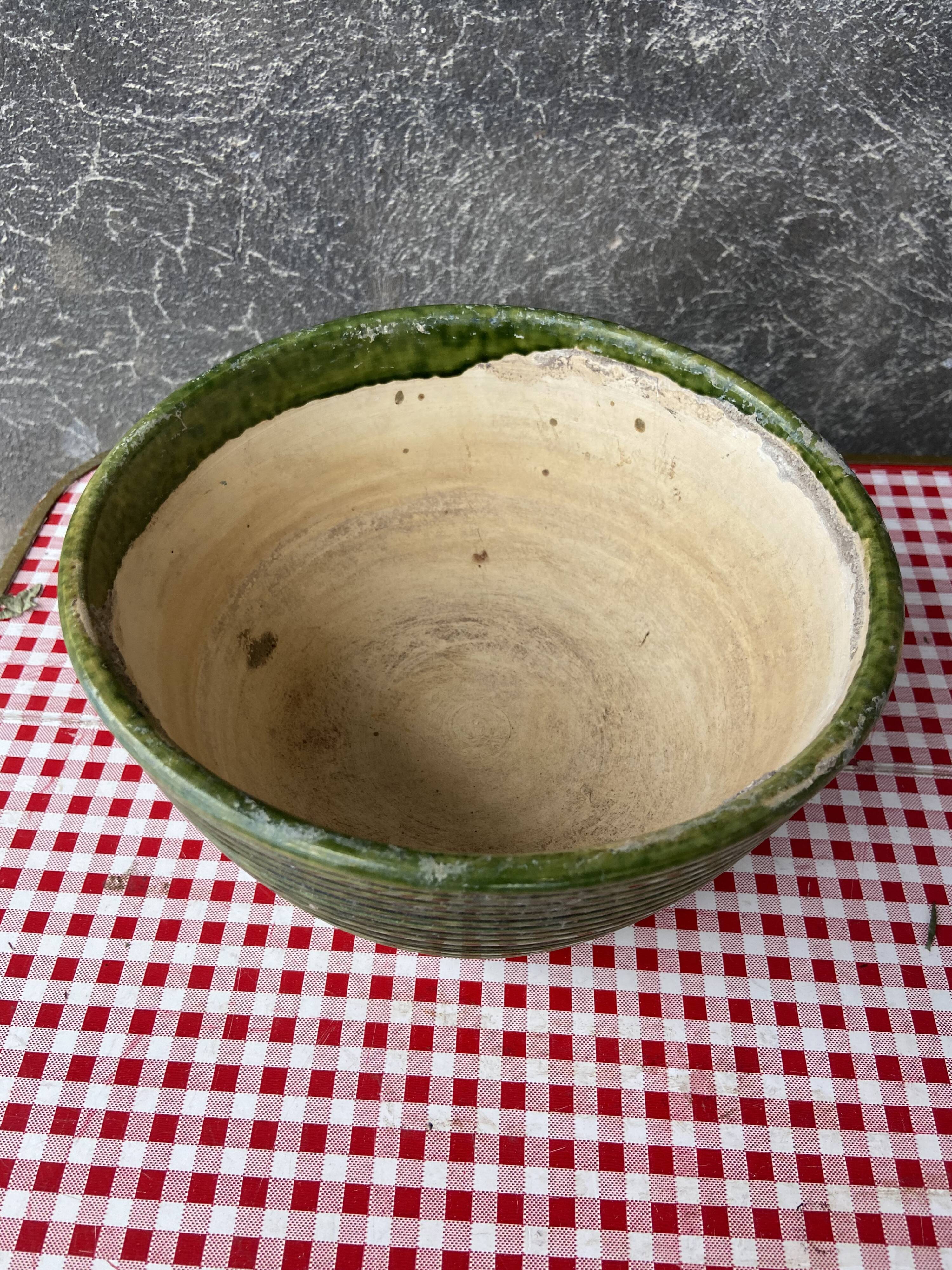 Old glazed pot cover