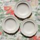 3 hollow white plates Cerenne Vallauris