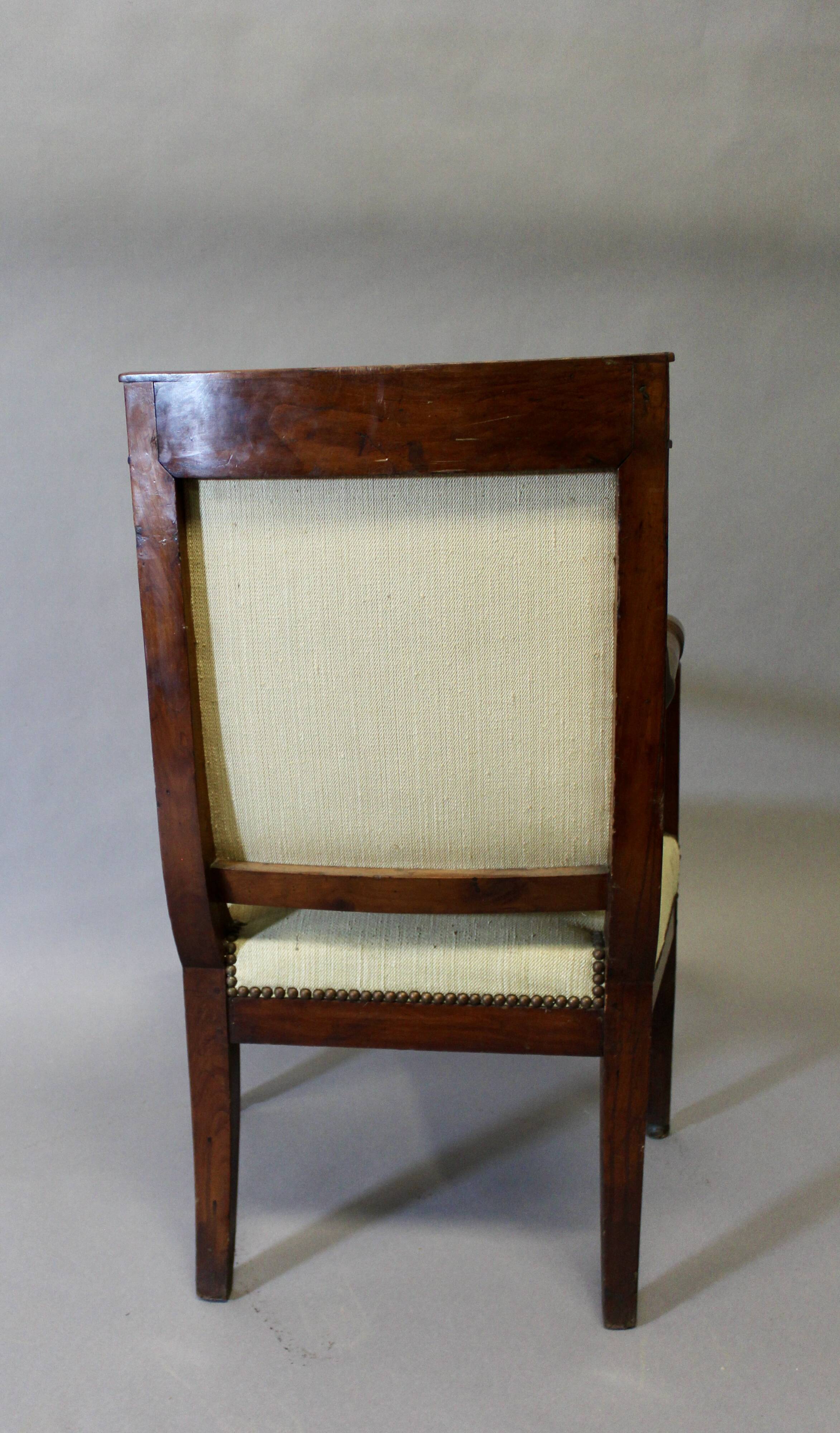 Directoire period armchair, original upholstery