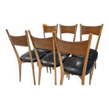 Set of 6 Scandinavian chairs, 1960s