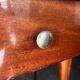 Pair of bedside or night tables in lacquered mahogany with compass feet