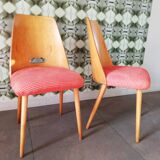 2 Vintage chairs Antonin Suman, Art Deco, Czechoslovakia 1960