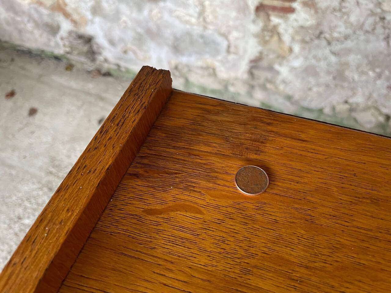 Vintage Scandinavian style oak chest of drawers circa 70's