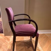 4 fauteuils bridge recouverts d'un tissu Pierre Frey