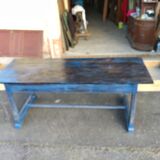 19th century farm table painted and patinated