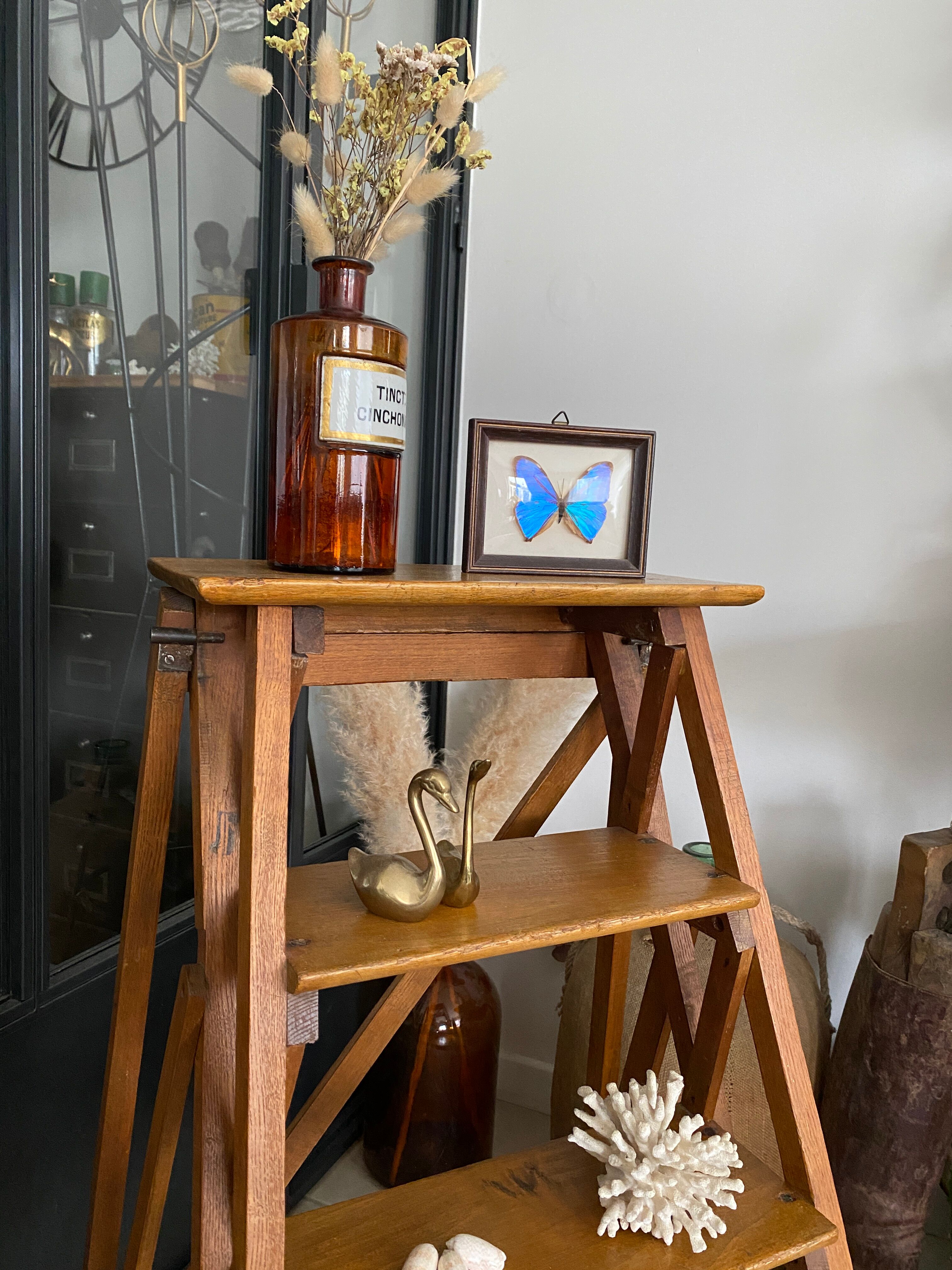 Vintage wooden stepladder