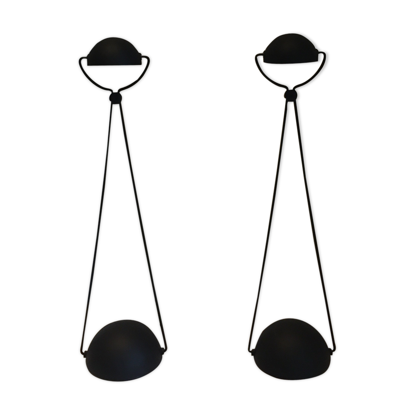 Pair of Meridiana articulated desk lamps by Paolo Piva for Stephano Cevoli, 1980