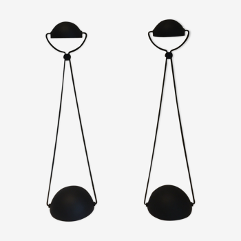 Pair of Meridiana articulated desk lamps by Paolo Piva for Stephano Cevoli, 1980