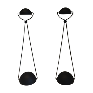 Paire lampes bureau articulées Meridiana par Paolo Piva pour Stephano Cevoli, 1980