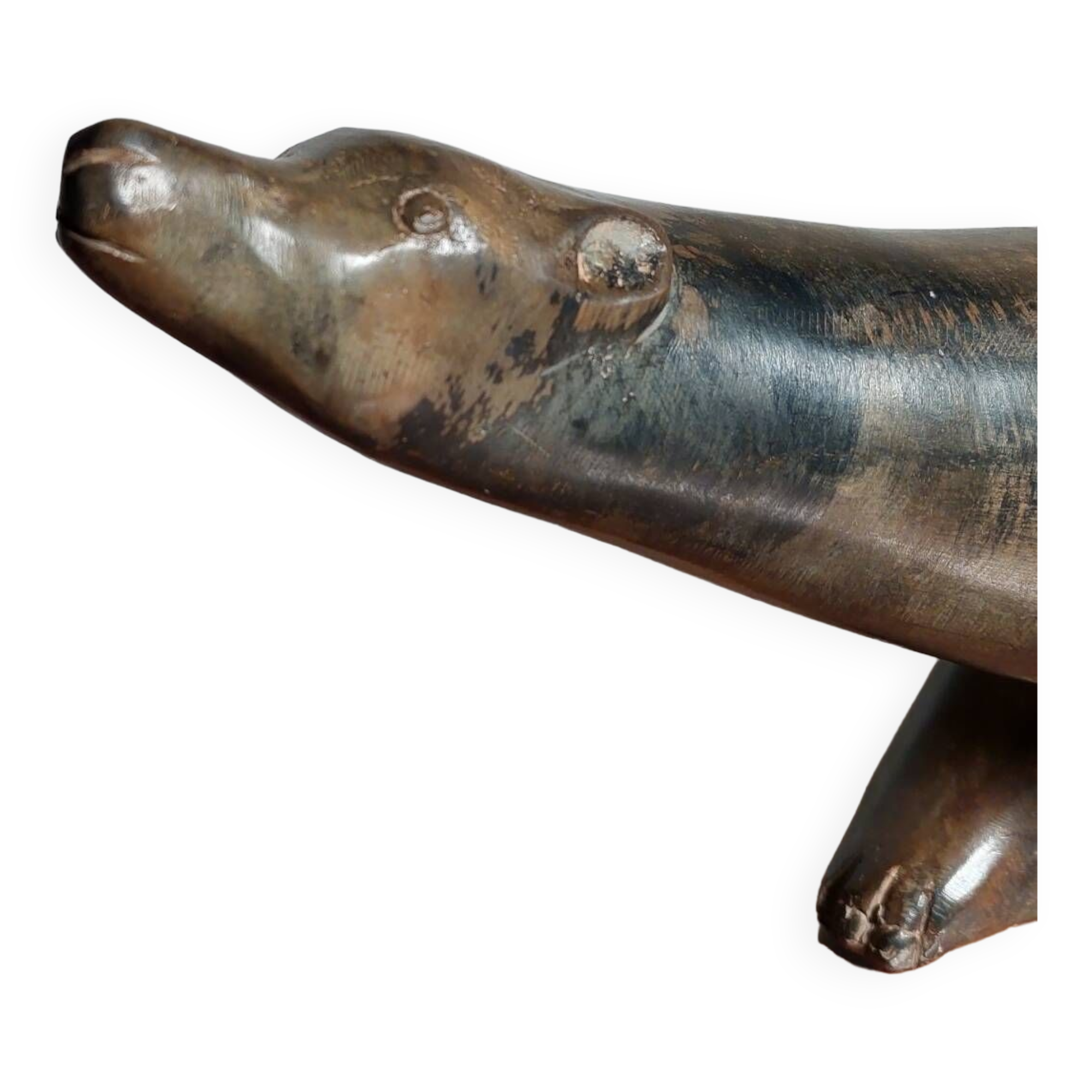 Polar bear, bronze pierre chenet.