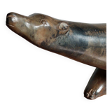 Polar bear, bronze pierre chenet.
