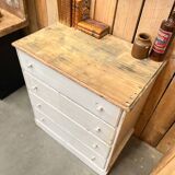 Old 4-drawer chest of drawers, original patina