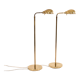 Pair of brass shell lamps, adjustable height, 1960