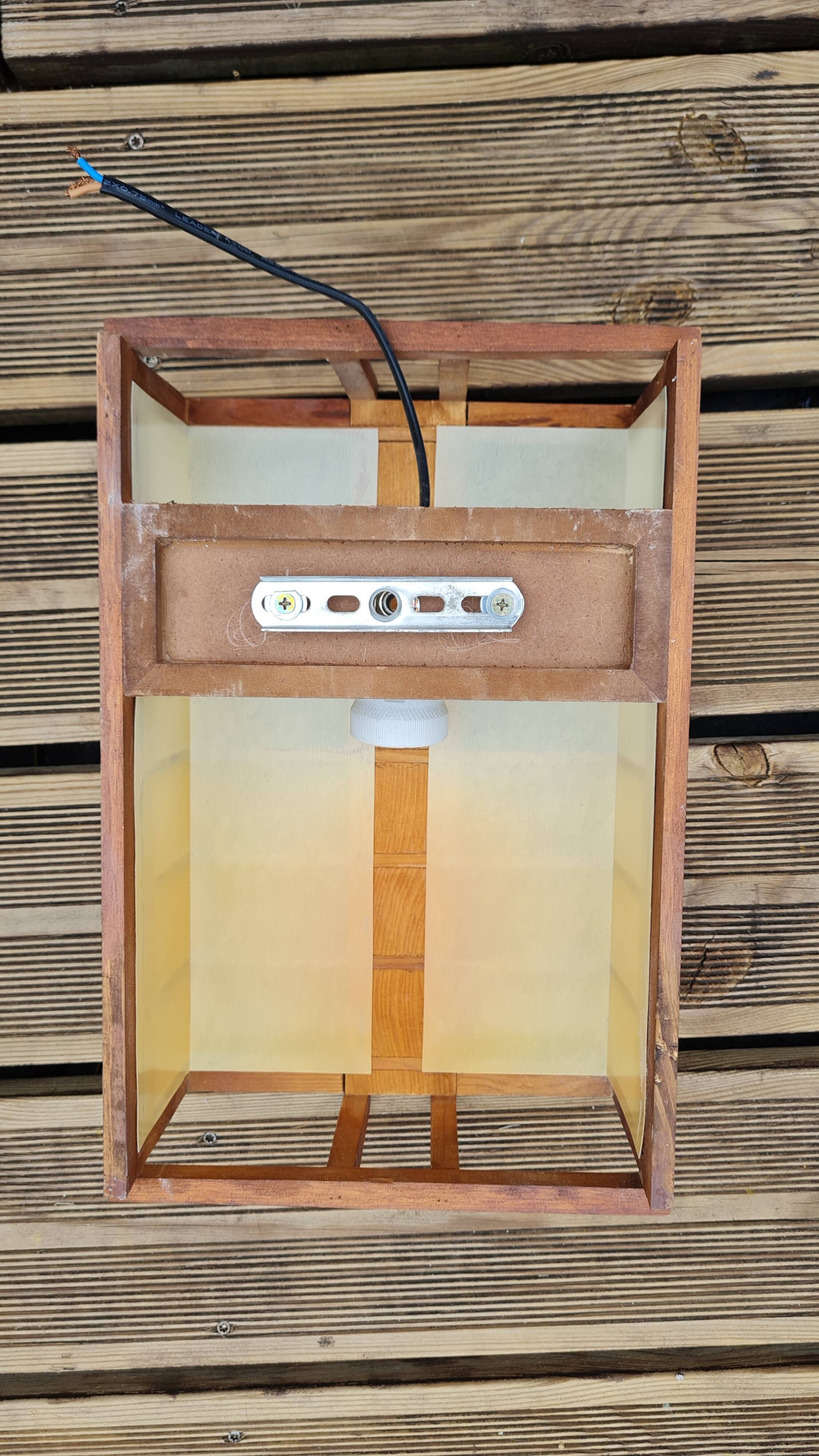 Vintage Asian style wooden wall lamp sold individually
