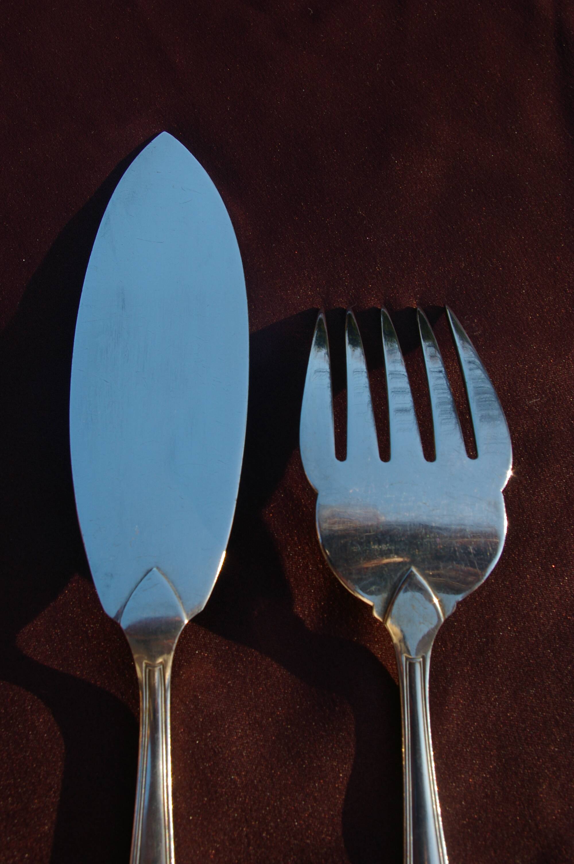 CHRISTOFLE MAROT Coquille - Fish Serving Cutlery (Knife + Fork)