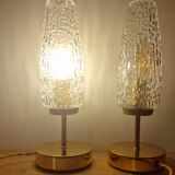 Arlus Textured Tulip Touch Bedside Lamp Duo