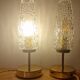 Arlus Textured Tulip Touch Bedside Lamp Duo