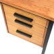 Vintage teak desk with 3 drawers from the 1960s