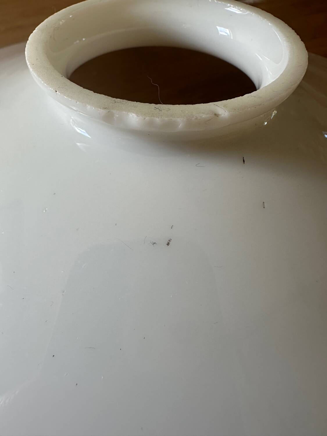 White opaline pendant light