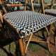Set of 6 chairs Bistro terrace type Paris in rattan & braiding