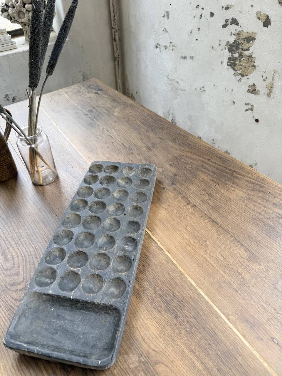 Large “square” oak farmhouse table 1950