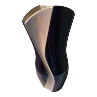 Iridescent enamelled vase