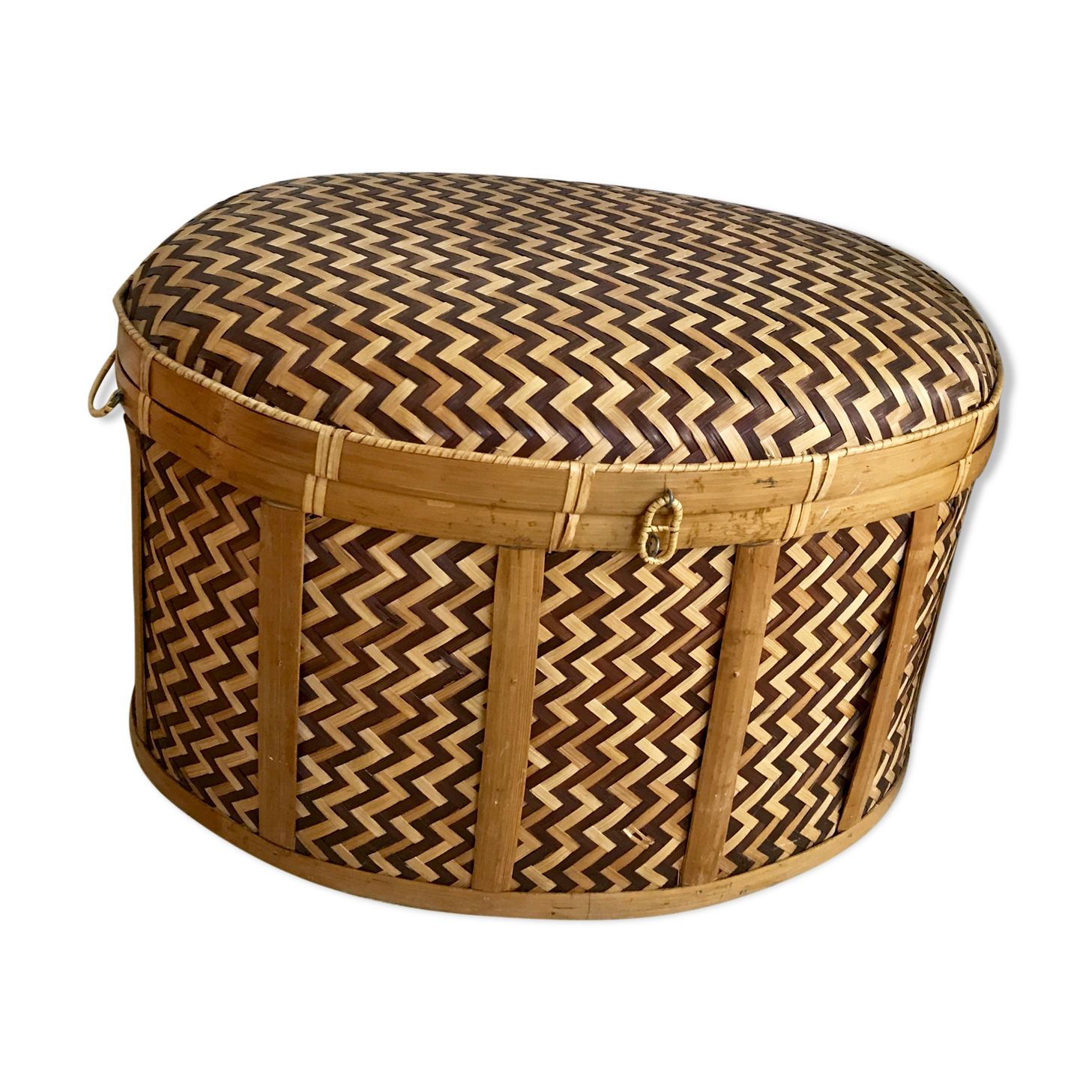 Wicker and bamboo chest