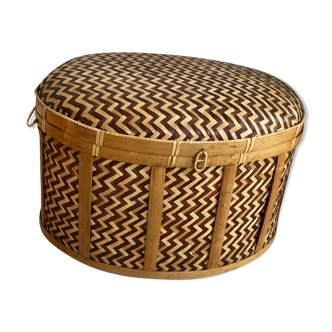 Wicker and bamboo chest